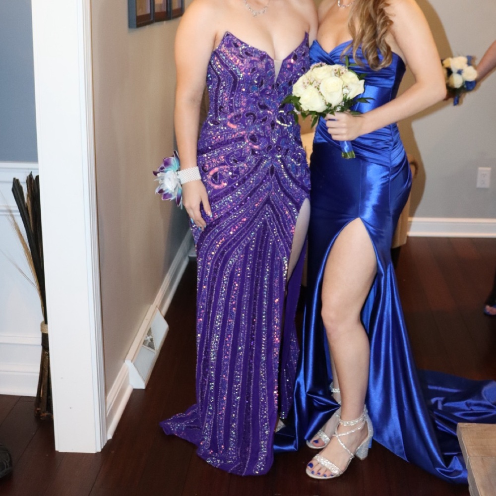 Jovani Radiant Purple Sequin Prom Dress